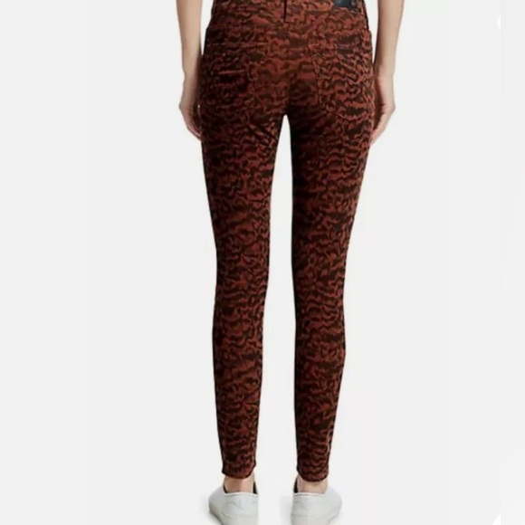 AG Adriano Goldschmied Farrah High Rise Skinny Ankle Leopard Print Corduroy Jean - Picture 6 of 17